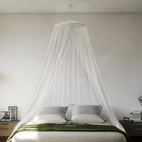 Siatka na komary do łóżka 220 cm, biała, poliestrowa, A-frame