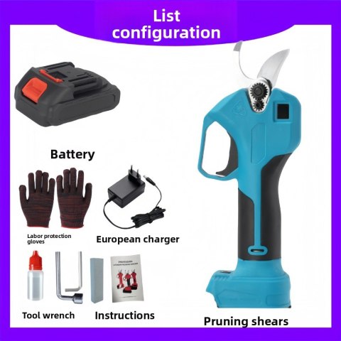 Akumulatorowa nożyca do żywopłotu 30mm, ergonomiczna, z akcesoriami