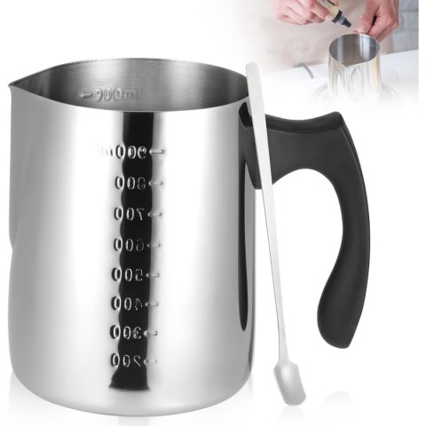 Garnek do topienia wosku 900 ml, stal nierdzewna, ergonomiczny uchwyt, z łyżką