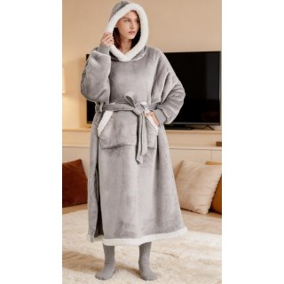 Koc z rękawami, 150 cm, ciepły polar, wygodny na chłodne wieczory
