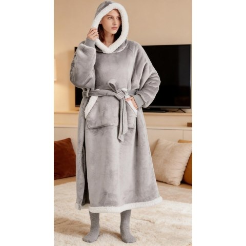 Koc z rękawami, 150 cm, ciepły polar, wygodny na chłodne wieczory