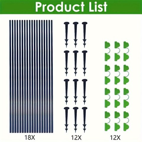 Łuki ogrodowe z włókna szklanego 54 szt. 60-90 cm - wsparcie roślin i ochrona