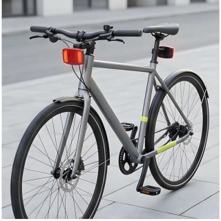 Zestaw akcesoriów rowerowych: klipsy przednie, tylne i obręcz - srebrny i żółty