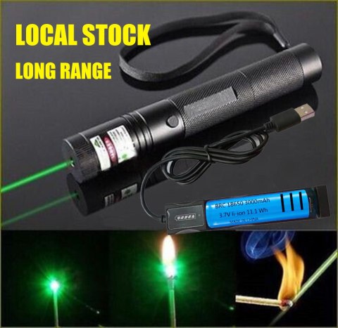 Laserowy wskaźnik zielony 532nm 1mW z ładowarką USB
