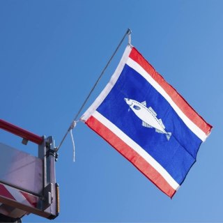 Linka nylonowa 15 m z 4 uchwytami, mocna do flag