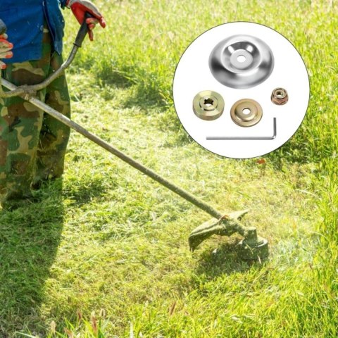 Zestaw 11 części zamiennych do kosiarki z płytą dociskową, płytą prowadzącą, nakrętkami i pudełkiem