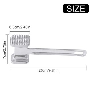 Młotek do mięsa metalowy dwustronny 7x25 cm