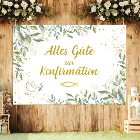 Baner dekoracyjny na Bierzmowanie 90x180 cm