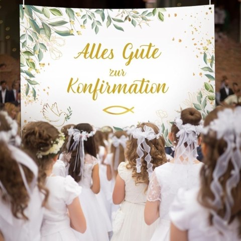 Baner dekoracyjny na Bierzmowanie 90x180 cm