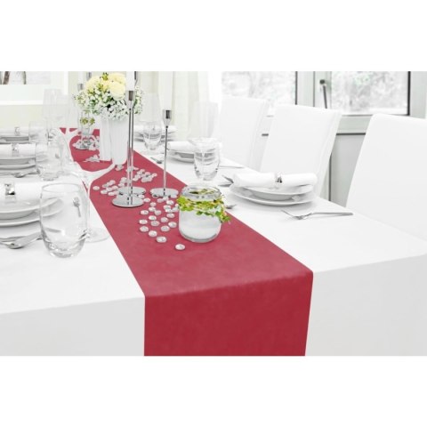 Bieżnik na stół czerwony non-woven 30 cm x 25 m, dekoracja na imprezy, wesela, urodziny
