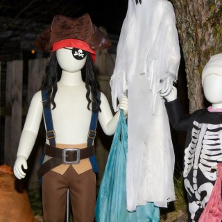 Przebranie pirata kapitana, 3-częściowy zestaw z opaską, peleryną i kapeluszem