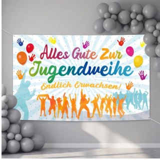 Tło białe do obchodów okrągłych urodzin, 250x210 cm, uniwersalne