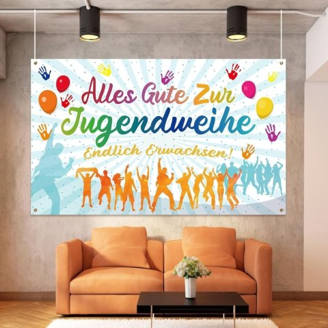 Tło białe do obchodów okrągłych urodzin, 250x210 cm, uniwersalne