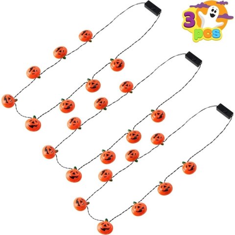 Zestaw 3 ozdób Halloween, 24 dynie, do okien i drzwi