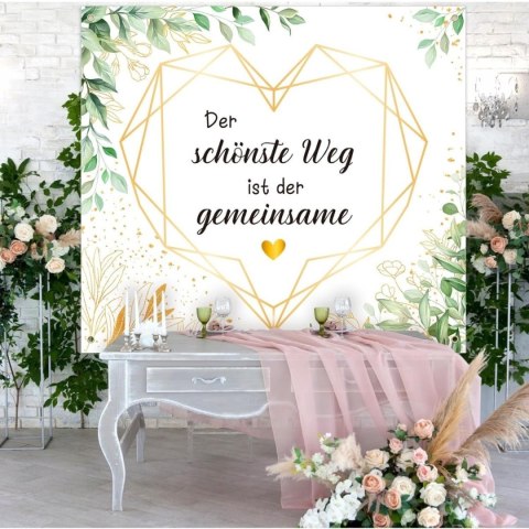 Baner weselny 200 x 180 cm wielofunkcyjny biały