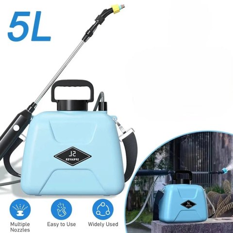 Elektryczny opryskiwacz plecakowy 5L, akumulatorowy