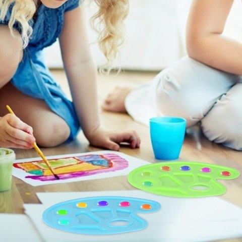 Paleta kolorów 4-komorowa z niebieską, białą, różową i zieloną