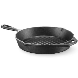Patelnia żeliwna do grillowania - śr. 250 mm - Hendi 629925