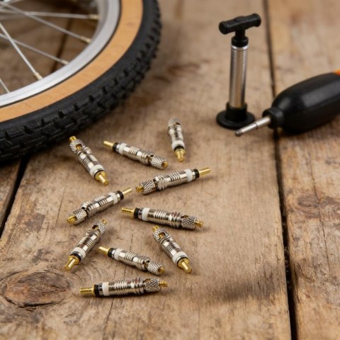 Wkładki zaworowe do rowerów, zestaw 10 czarnych zatyczek, wymienne zawory do opon rowerowych