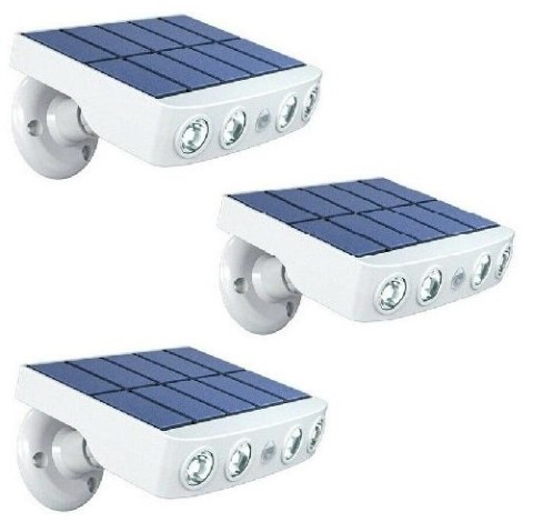 Lampa LED solarna 3-pack z czujnikiem ruchu, biała i ciepła biała