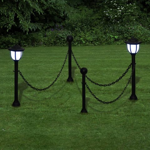Lampa solarna LED do ogrodu 2 sztuki, zewnętrzna, lanterny