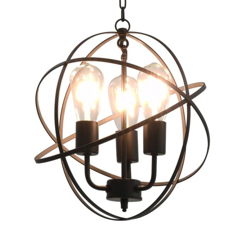 Lampa wisząca kula czarna 3 x gniazdo E27