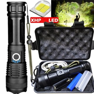 Latarka LED USB 9900000LM 5 trybów taktyczna