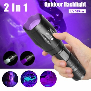 Latarka UV 395nm mini kieszonkowa czarna