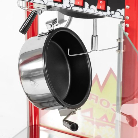 Maszyna urządzenie do prażenia popcornu retro 1500 W 5 kg/h - czerwona