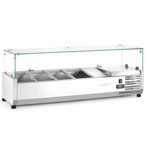Nadstawa z witryną chłodniczą 4 x GN 1/3 szer. 120cm - Hendi 232965
