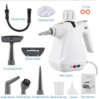Parowy odkurzacz ręczny 1000W, wielofunkcyjny, 280ml