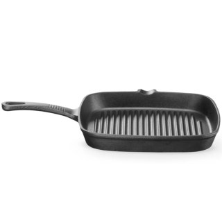 Patelnia żeliwna do grillowania - 230x230x25 mm - Hendi 629932