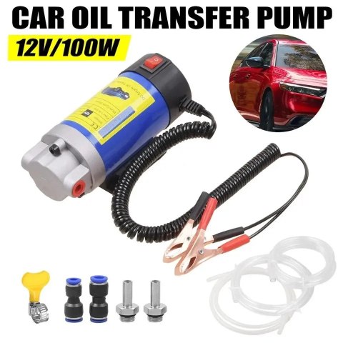 Pompa ssąca 12V 100W do oleju i paliwa, 1-4L/min