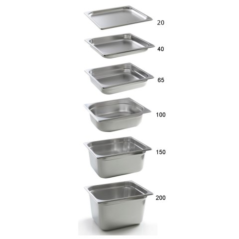 Pojemnik GN 1/2 stalowy Kitchen Line wys. 40 mm - Hendi 806319