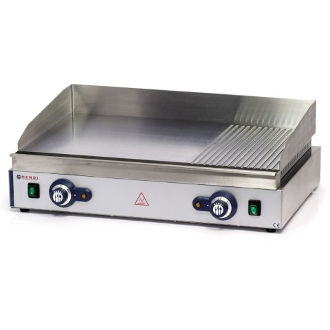 Płyta grzewcza grillowa Profi Line gładka-ryflowana podwójna do pracy ciągłej 3500W - Hendi 203163