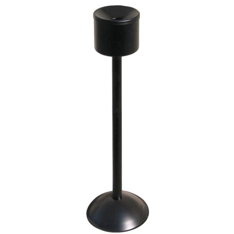 Popielniczka samogasnąca wolnostojąca na słupku wewnętrzna czarna śr. 15cm wys. 86cm