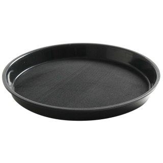 Taca kelnerska antypoślizgowa odporna okrągła z rantem śr. 36cm - czarna