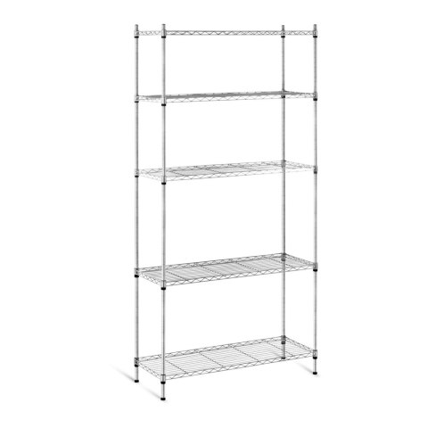 Regał magazynowy druciany ażurowy kolor szary 180x90x35cm do 150kg