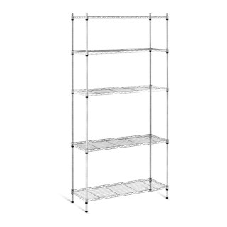 Regał magazynowy druciany ażurowy kolor szary 180x90x35cm do 150kg